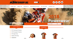 Desktop Screenshot of ktmshop.nl